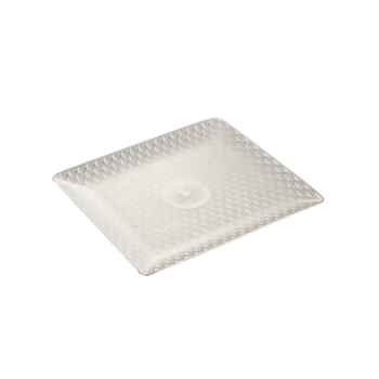 Christofle Tray Plat. Malmaison Porcelain Platinum Finish 7in x 6in